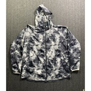Pro Player Womens Gray White Camo Vented Fishing Windbreaker Jacket XL